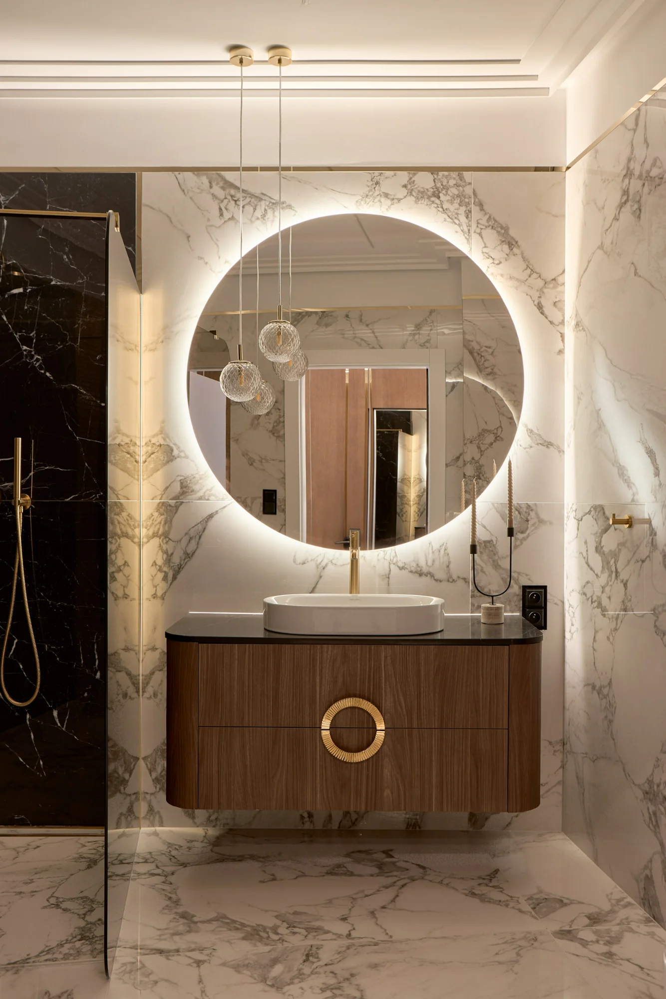 Project — bathroom, veneer